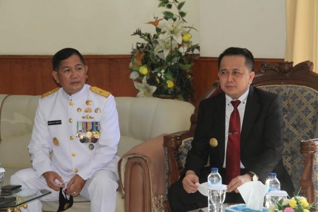Danlantamal VIII Terima Kunjungan Pjs. Gubernur Sulut.