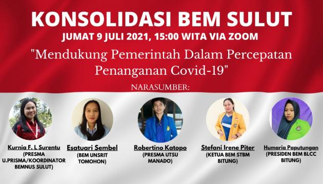 BEM Sulut Dukung Pemerintah Lakukan Percepatan Penanganan Covid-19