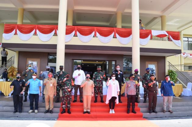 Brigjen Rompas Hadiri Apel Bersama Gerakan Sulut Sejuta Masker