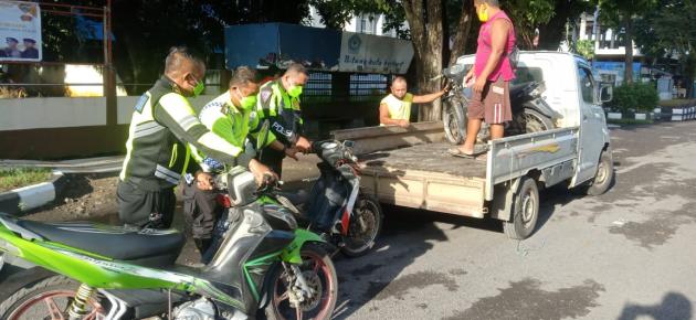 Laksanakan Operasi, Satlantas Bitung Jaring 6 Unit Sepeda Motor