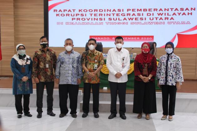 Kajati Sulut dan Jajaran Rapat Koordinasi Pemberantasan Korupsi Terintegrasi di Wilayah Sulut Bersama Pimpinan KPK