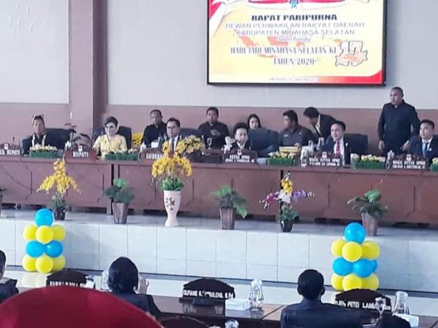 DPRD Gelar Paripurna  HUT Minsel Ke 17