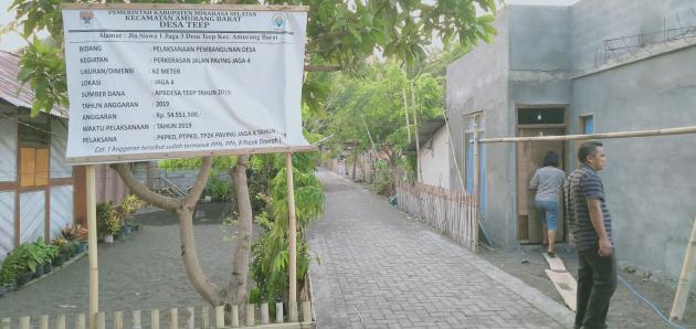 Warga Desa Teep Kecamatan Amurang Barat mulai menikmati Dana Desa (Dandes)  