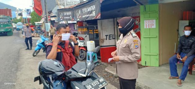 Polres Bitung Jaring 15 Warga tak Pakai Masker Dalam Operasi Yustisi Protokol Kesehatan