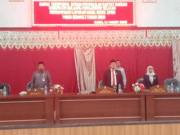 DPRD Gelar Paripurna Laporan Hasil Reses 2020