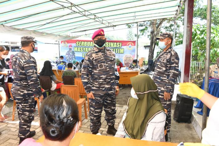 Lantamal VIII Dukung Penuh Program Pemerintah Satu Juta Vaksinasi Perhari