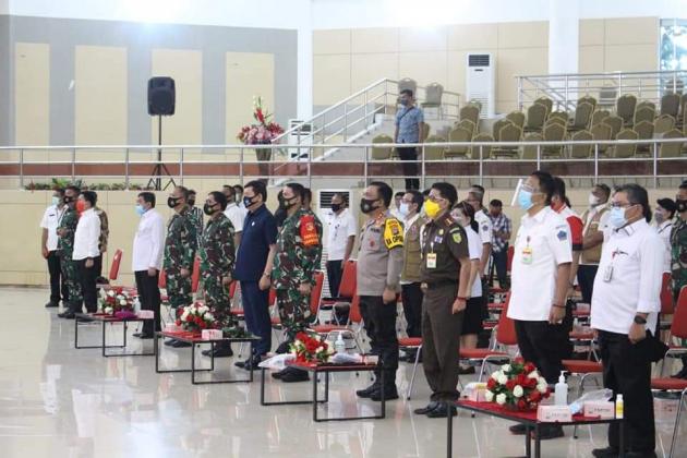 Bersama Forkopimda, Kajati Sulut Hadiri  Rakor Penanganan COVID-19 di Sulut, yang Dipimpin Ketua Satgas Nasional