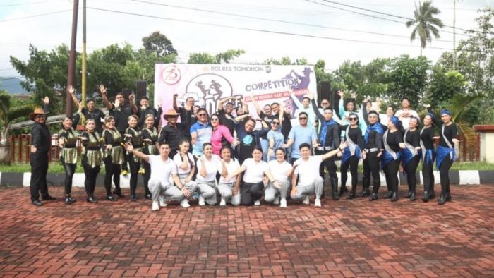Aksi Line Dance Personel Polres Tomohon Bikin Heboh