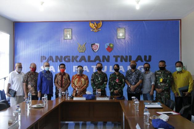 Hibah Tanah TNI AU ke Pemkot dan Hibah Tanah Pemkot ke TNI AU, Dibahas Danlanud Sam Ratulangi Manado Saat Sambut Walikota Gorontalo