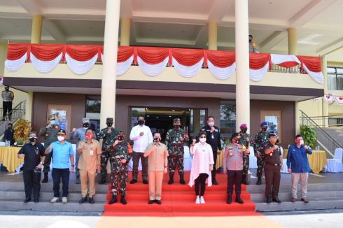 Brigjen Rompas Hadiri Apel Bersama Gerakan Sulut Sejuta Masker