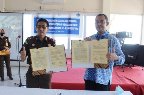 Perpanjangan MOU BPJS Wilayah Suluttenggo dan Kejati Sulut, Ditandatangani Kajati