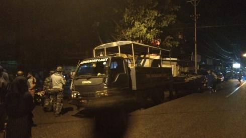 Lanal Gorontalo Kerahkan Dua Tim Bantu Evakuasi Warga Korban Bajir