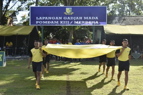 Kejuaraan Sepak Bola Sambut HUT ke-64 Kodam XIII/Mdk