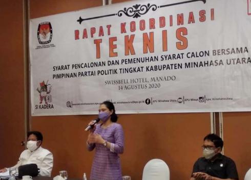 KPU Minut Gelar Rakor Bersama Parpol Kabupaten