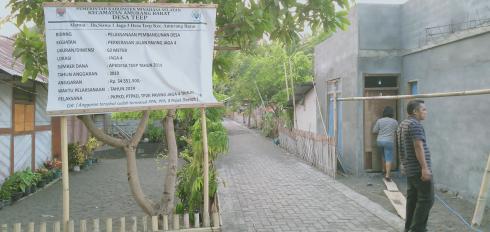 Warga Desa Teep Kecamatan Amurang Barat mulai menikmati Dana Desa (Dandes)  