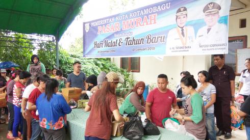 Pemkot Kotamobagu Jual Bapok Murah di Tumubui