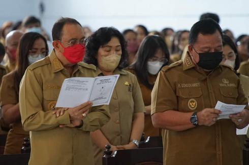 Awali Bulan Baru, Pemkab Minahasa Gelar Ibadah Oikumene
