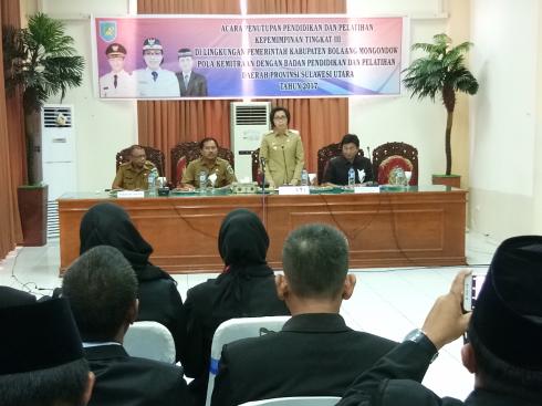 Diklat Pim III Pemkab Bolmong Resmi Ditutup