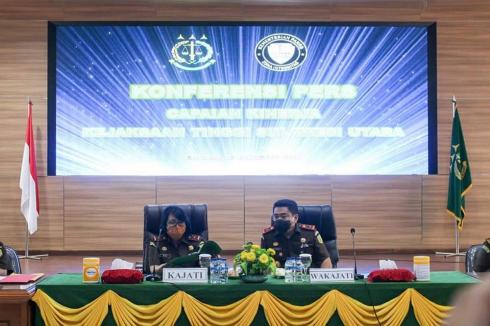 Konferensi Pers Capaian Kinerja Kejati Sulut Periode Januari - Desember 2020 