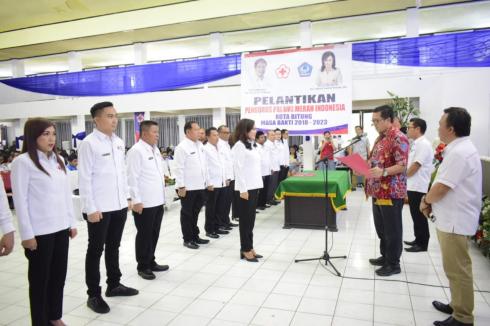 Wagub Lantik Rawung Ketua PMI Kota Bitung