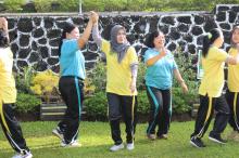 Jajaran Kejati Sulut Senam Pagi Bersama Dipimpin Ketua IAD 