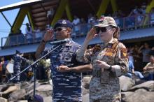 CEP Dampingi Danlantamal VIII Upacara Hari Dharma Samudera Tahun 2020 Di Teluk Amurang