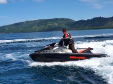 Gunakan Jetski Kajati Sulut Bakti Sosial di Empat Pulau Bersama Forkopimda