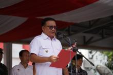 Linmas Bitung Dikukuhkan, Walikota Ingatkan Keamanan Proses Demokrasi