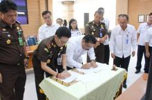 MOU Kejaksaan RI dan LPP-RRI Disaksikan Kajati Sulut Via Vicon