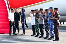 Tiba di Gorontalo, Danlanudsri Sambut Kedatangan Presiden RI 