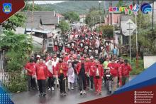 Jalan Sehat Bersama Polres Bolsel dan Kajari Kotamobau