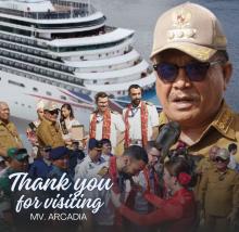 Pemerintah Kota Bitung Berhasil Mendatangkan Kapal Pesiar MV.ARCADIA